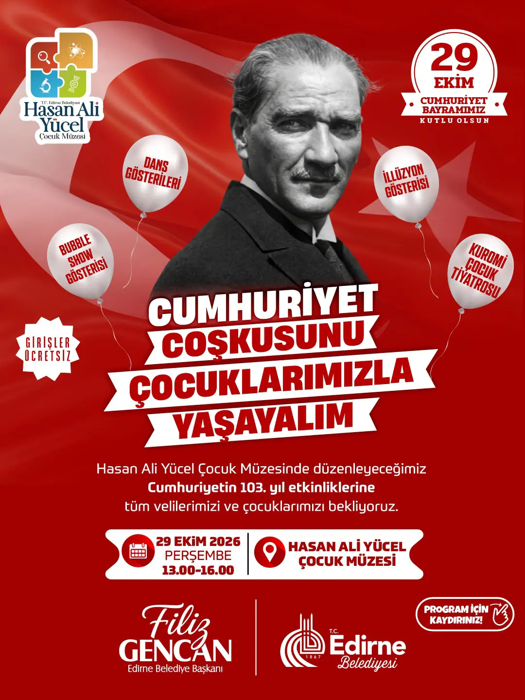 CUMHURİYET COŞKUSU ÇOCUKLARLA BÜYÜYECEK
